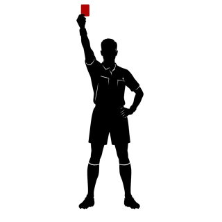 Referee Red card Silhouette Stickdatei