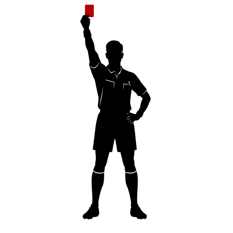 Referee Red card Silhouette Stickdatei – Sport