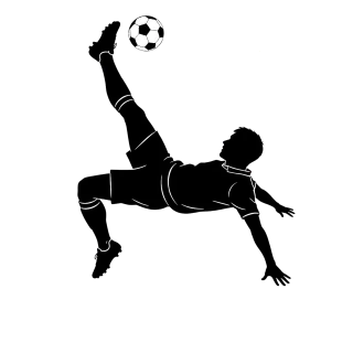 Soccer Silhouette Bicycle kick Stickdatei