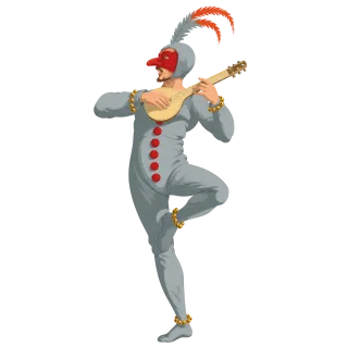 Carnival Mask Lute Stickdatei