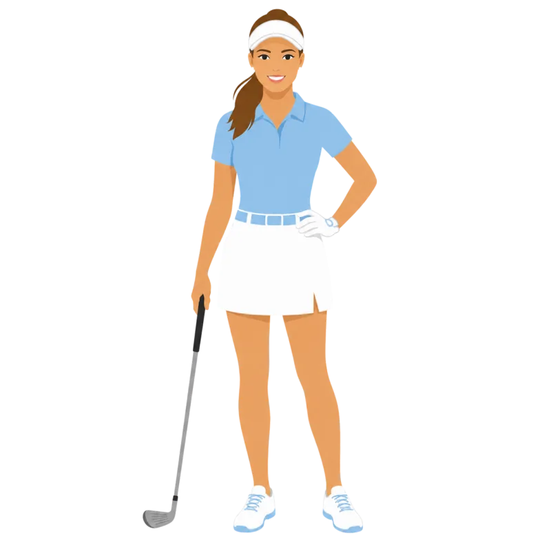 Golfer Woman Golf club Stickdatei – Sport