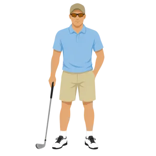 Golf Golfer Golf club Stickdatei