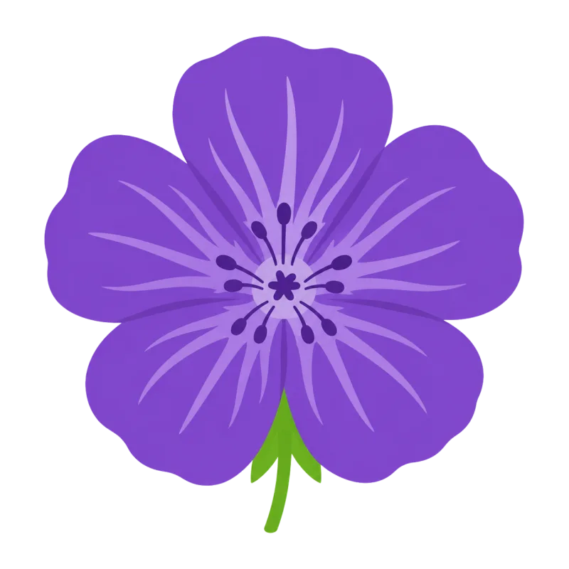 Geranium Purple flower Flower Stickdatei – Blumen
