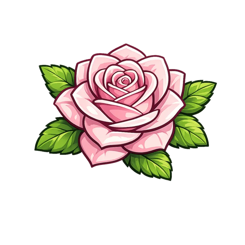 Rose Pink rose Flower Stickdatei – Blumen