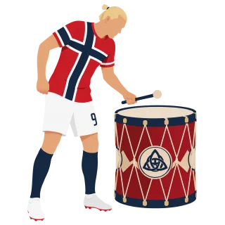 World cup Football Norwegian striker Stickdatei