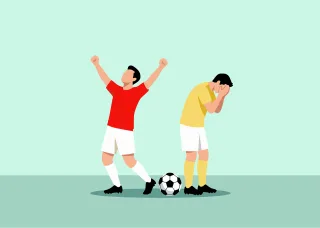 Soccer Player Victory Stickdatei