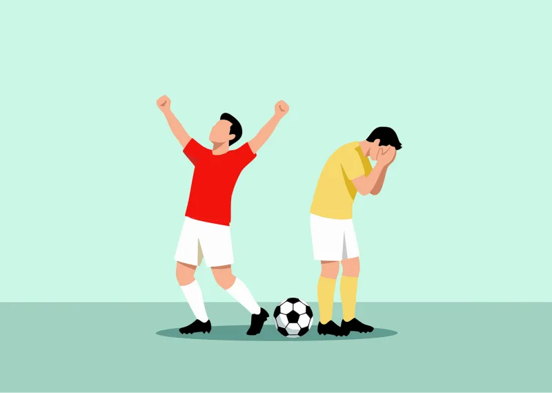 Soccer Player Victory Stickdatei – Sport