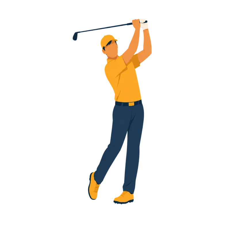 Golf Golfer Athlete Stickdatei – Sport