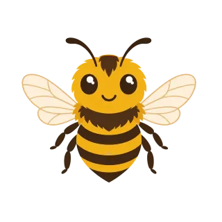 Bee Cartoon Cute Stickdatei