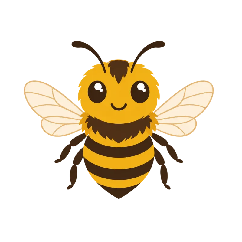 Bee Cartoon Cute Stickdatei – Tiere