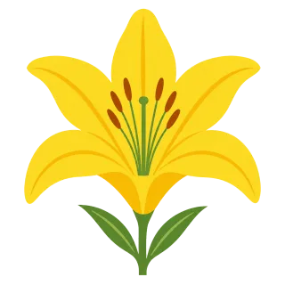Yellow lily Flower Flora Stickdatei