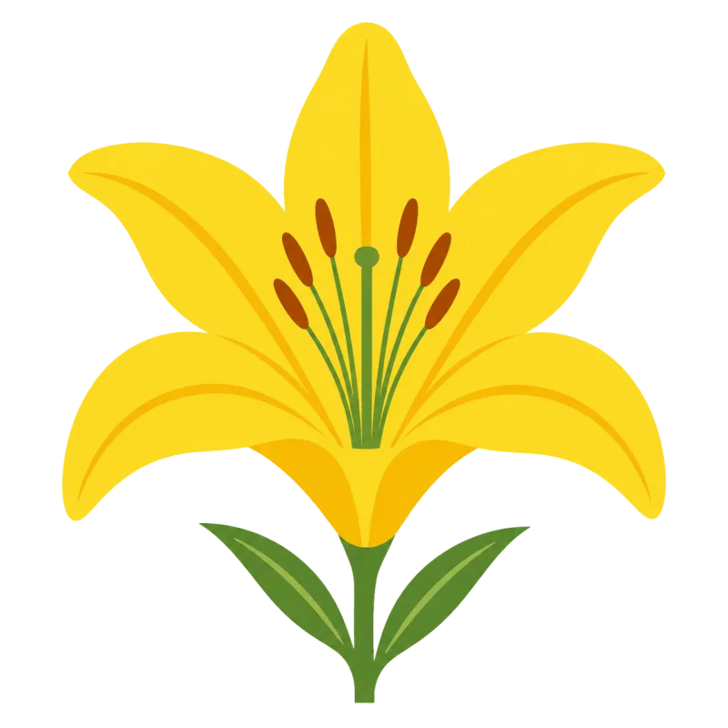 Yellow lily Flower Flora Stickdatei – Blumen