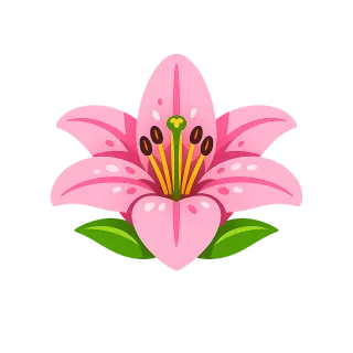 Lily Flower Pink lily Stickdatei