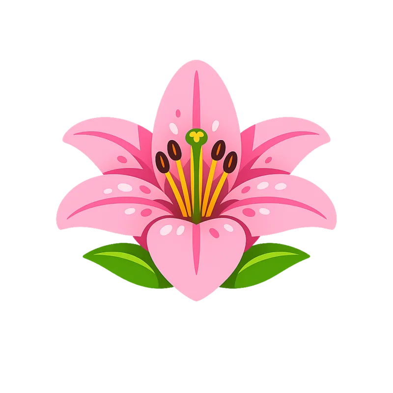 Lily Flower Pink lily Stickdatei – Blumen