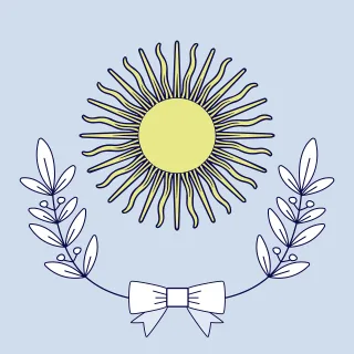 Argentina Flag Sun Stickdatei
