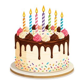 Birthday cake Candles Celebration Stickdatei – Essen & Trinken