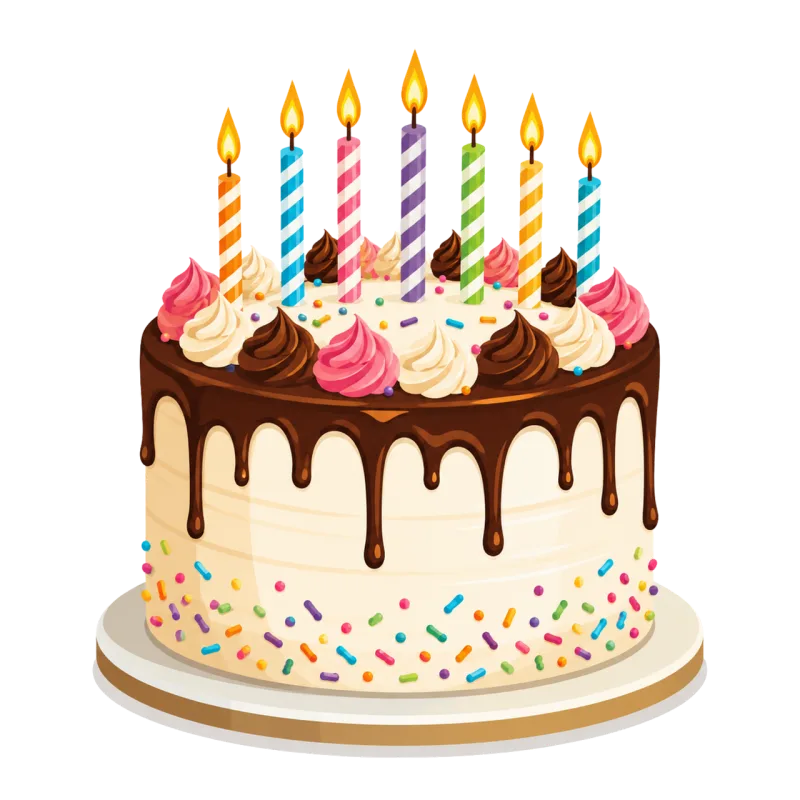 Birthday cake Candles Celebration Stickdatei – Essen & Trinken