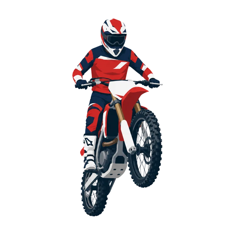Motocross Rider Dirt bike Stickdatei – Fahrzeuge
