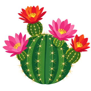 Flowering cactus Barrel cactus Cactus flowers Stickdatei