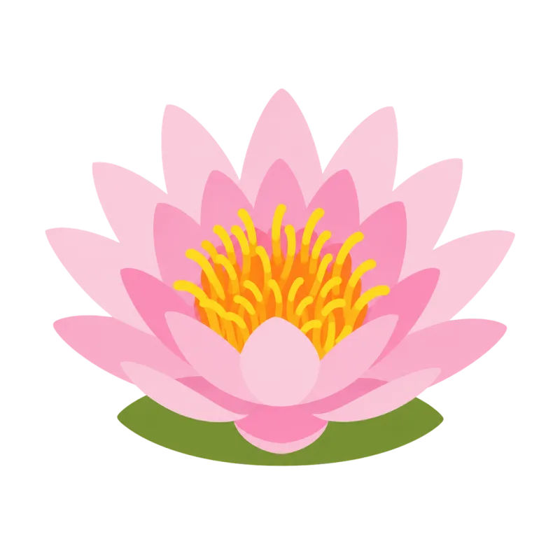 Pink flower Lotus flower Water lily Stickdatei – Blumen