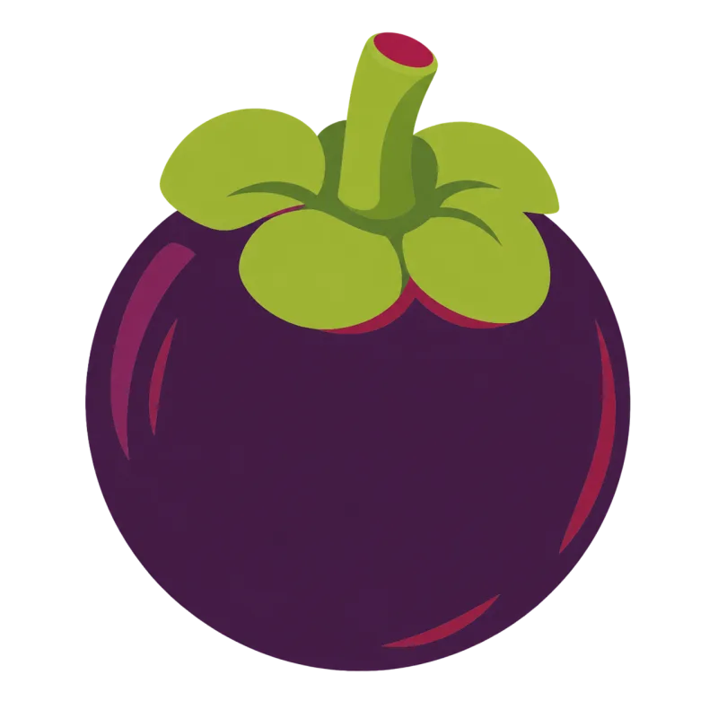 Mangosteen Tropical fruit Purple fruit Stickdatei – Essen & Trinken