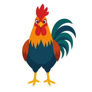 Rooster Chicken Agriculture Stickdatei