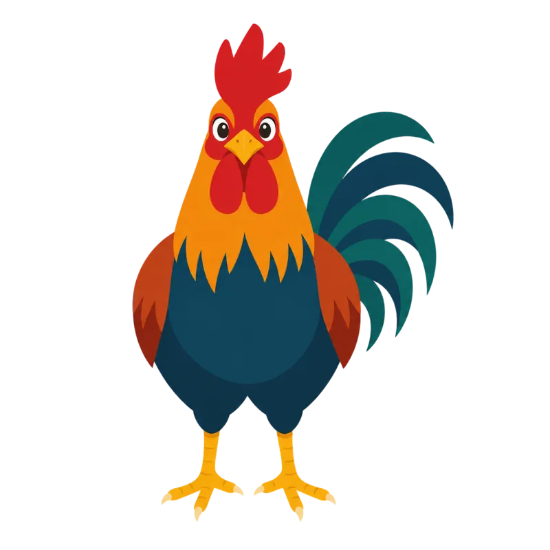 Rooster Chicken Agriculture Stickdatei – Tiere