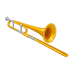 Trombone Wind instrument Brass instrument Stickdatei – Musik