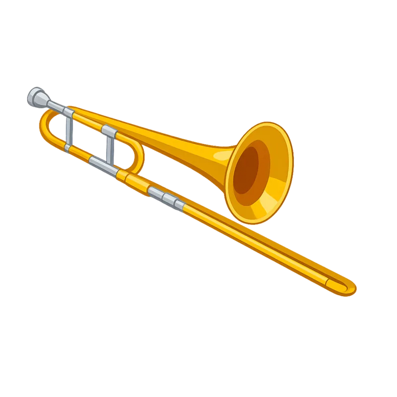 Trombone Wind instrument Brass instrument Stickdatei – Musik