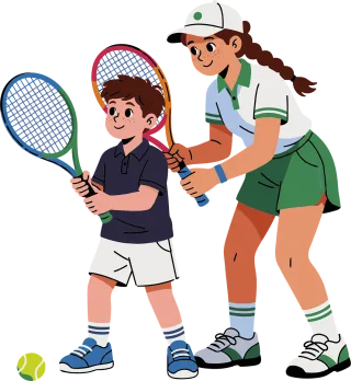 Tennis Tennis coach Tennis lessons Stickdatei