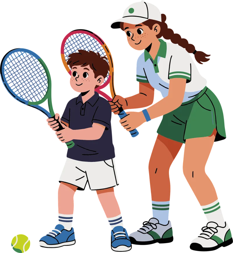 Tennis Tennis coach Tennis lessons Stickdatei – Sport