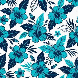 Hibiscus pattern Tropical pattern Seamless pattern Stickdatei