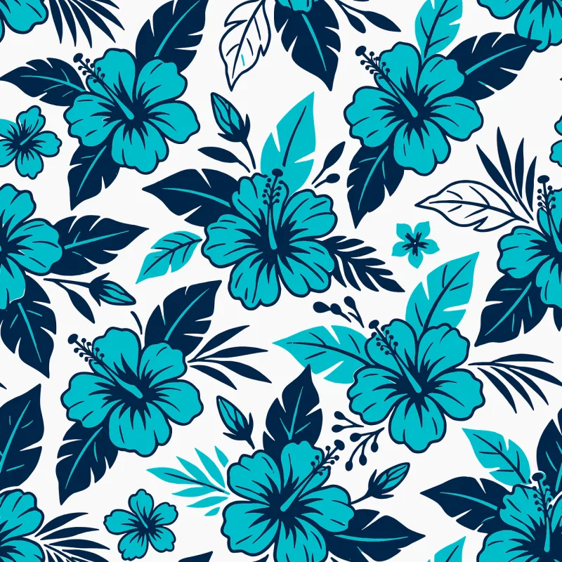 Hibiscus pattern Tropical pattern Seamless pattern Stickdatei – Blumen