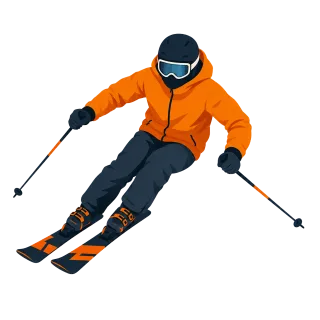 Skiing Sport Speed Stickdatei