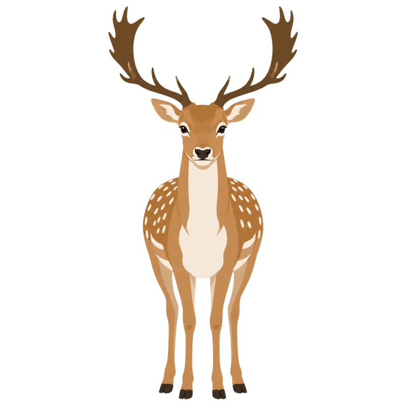 Fallow deer Antlers Forest Stickdatei – Tiere