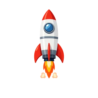 Rocket Spaceship Exhaust flame Stickdatei