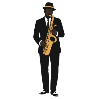 Saxophonist Jazz Musician Stickdatei – Musik