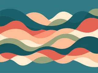 Abstract Wavy lines Green Stickdatei – Natur