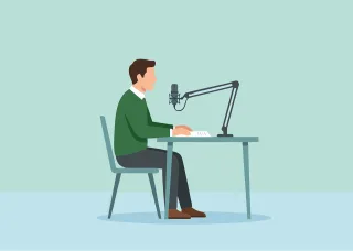 Podcast Broadcaster Microphone Stickdatei – Musik