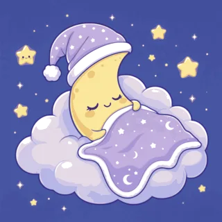 Moon Cartoon Cloud Stickdatei