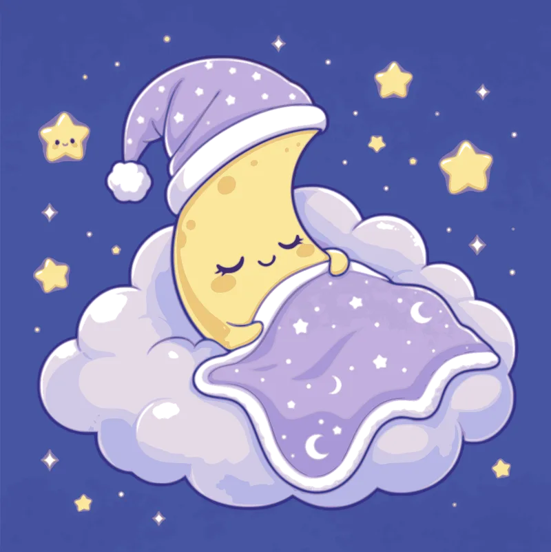 Moon Cartoon Cloud Stickdatei – Natur
