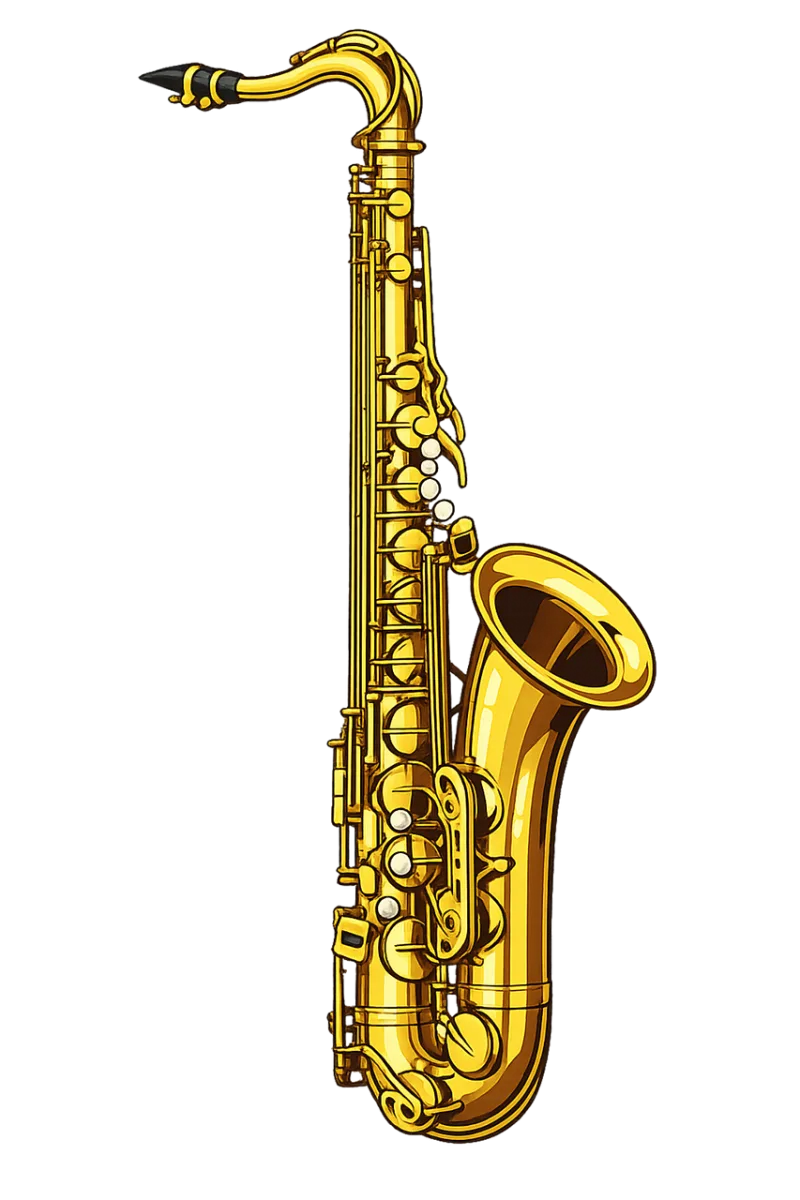 Saxophone Musical instrument Golden saxophone Stickdatei – Weihnachten