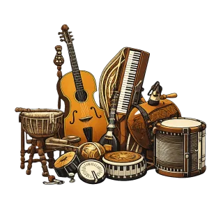 Traditional instruments Musical instruments Folk music Stickdatei