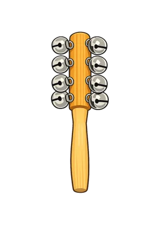 Jingle stick Sleigh bells Hand bells Stickdatei