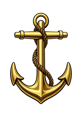 Anchor Nautical anchor Gold Stickdatei – Fahrzeuge