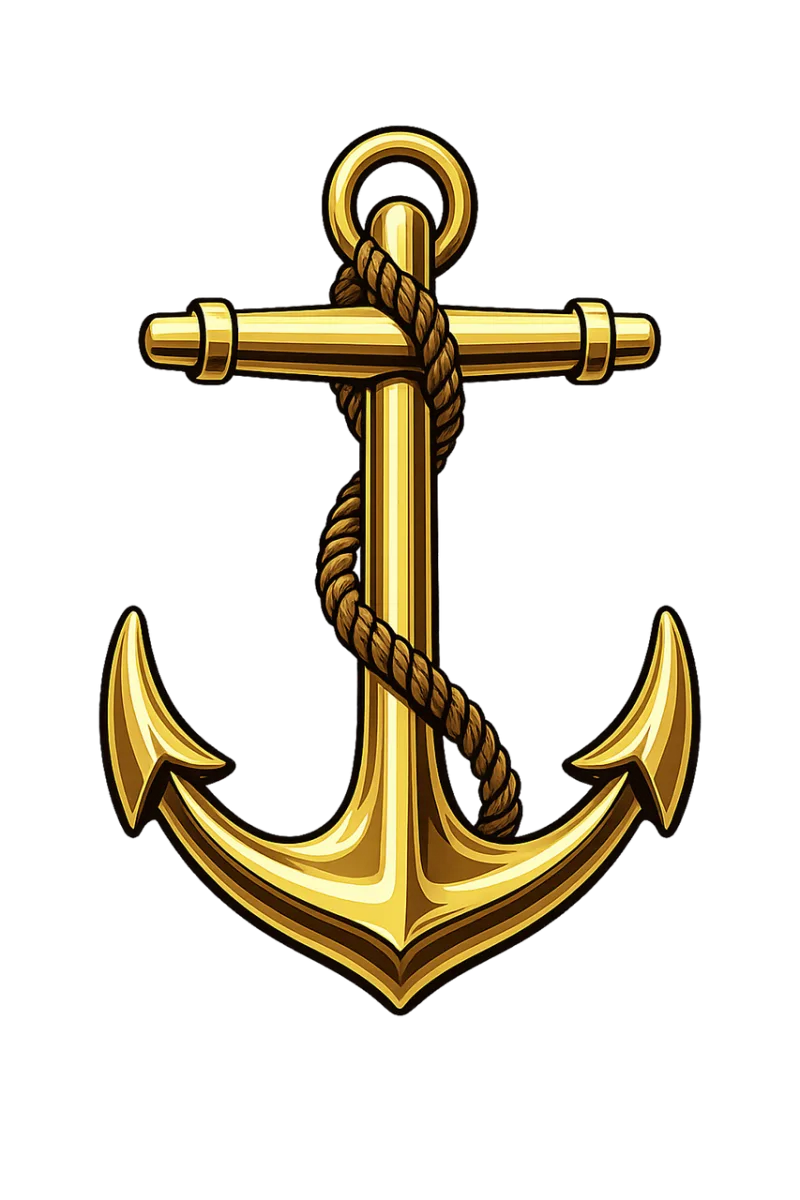 Anchor Nautical anchor Gold Stickdatei – Fahrzeuge