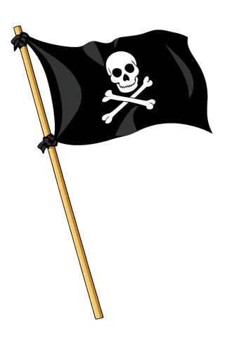 Pirate flag Skull Crossbones Stickdatei