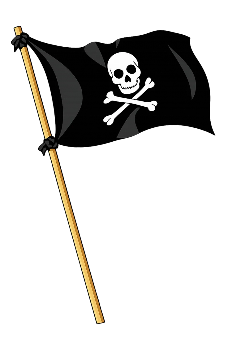 Pirate flag Skull Crossbones Stickdatei – Kinder