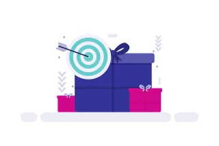 Gift Target Arrow Stickdatei