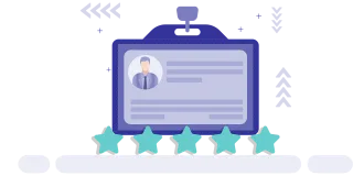 Id card Employee badge Rating Stickdatei